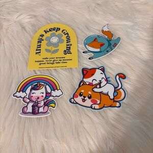 Cute Animal and Inspirational Stickers Set